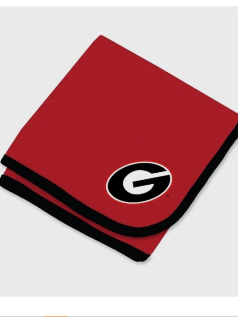 NEW WITH TAGS Two Feet Ahead NCAA Georgia Bulldogs Infant Blanket, OS, Red/Black